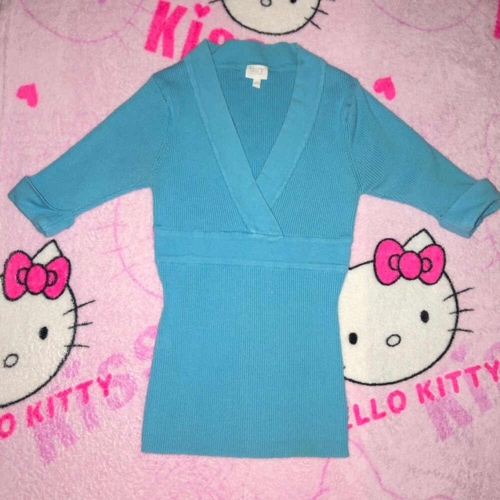 y2k v neck sweater